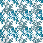 Palm Leaves (tuquoise-grey) by ATADesigns