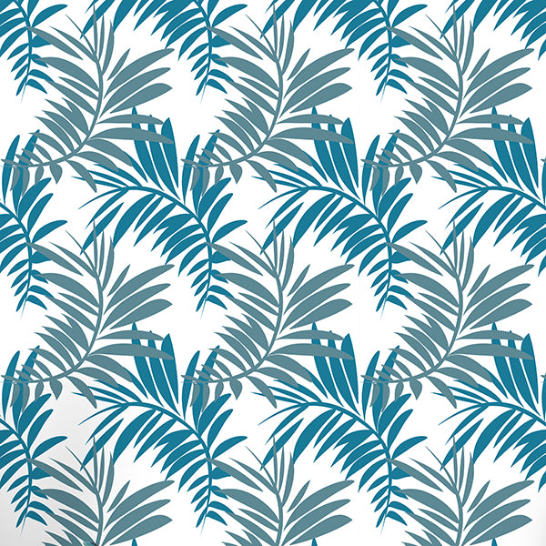 Palm Leaves (tuquoise-grey) by ATADesigns