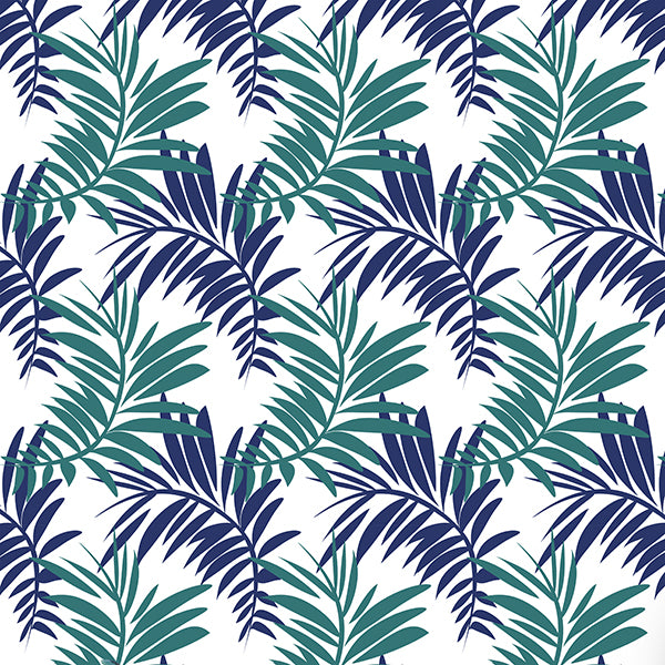Palm Leaves (turquois-purple-mix) Wallpaper by ATADesigns