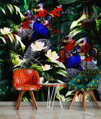Peacocks Glam Mural by ATADesigns