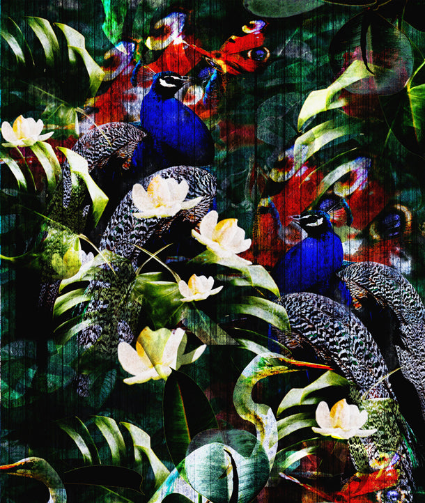 Peacocks Glam Mural by ATADesigns