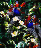 Peacocks Glam Mural by ATADesigns