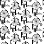 Pennyfarthing Bicycle Wallpaper (black-on-white) by ATADesigns