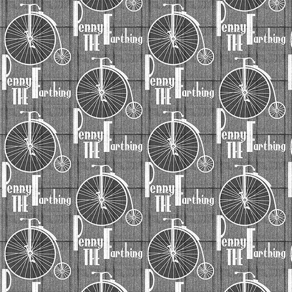 Pennyfarthing Bicycle Wallpaper (grey) by ATADesigns