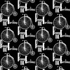Pennyfarthing Bicycle Wallpaper (white-on-black) by ATADesigns