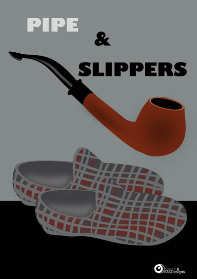 Pipe and Slippers All Things British Art Print