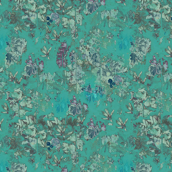 Regents Fresh Floral (jade-green) Wallpaper by ATADesigns