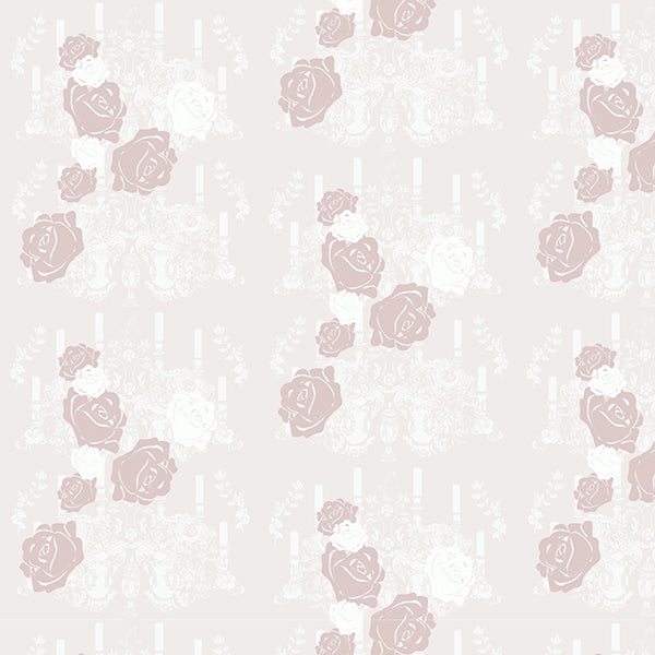 Rosie Glow Wallpaper (pale-pink) by ATADesigns
