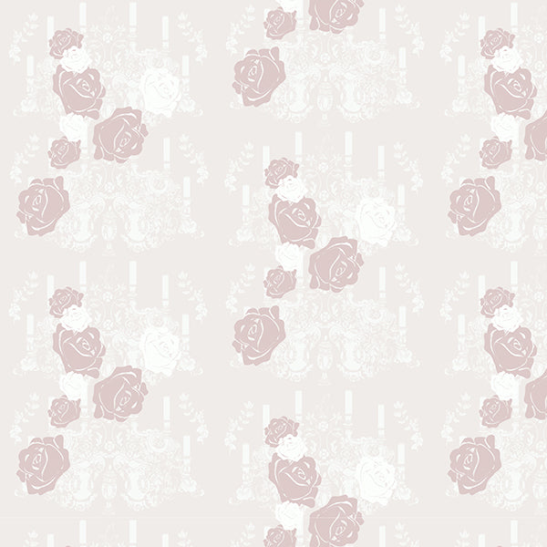 Rosie Glow Wallpaper (pale-pink) by ATADesigns