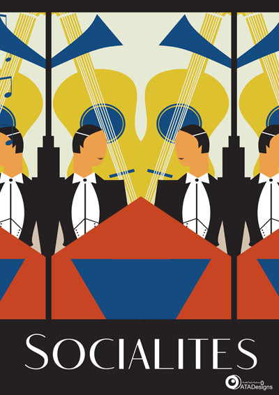 Socialites Art Deco Art Print