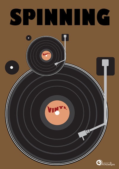 Spinning Retro Art Print