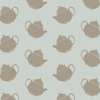 Teapot Crazy Wallpaper (grey-pastel) by ATADesigns