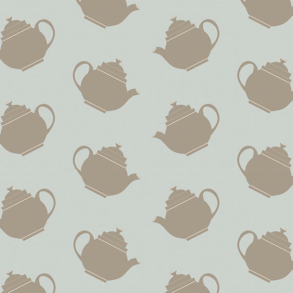 Teapot Crazy Wallpaper (grey-pastel) by ATADesigns