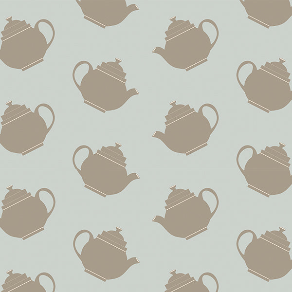 Teapot Crazy Wallpaper (grey-pastel) by ATADesigns