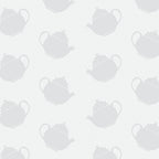 Teapot Crazy Wallpaper (light-grey) by ATADesigns