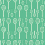 Tennis Racket Wallpaper (chalk-green) by ATADesigns