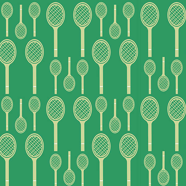 Tennis Racket Wallpaper (energise-green) by ATADesigns