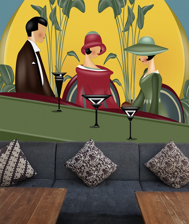 The Socialites Art Deco Mural
