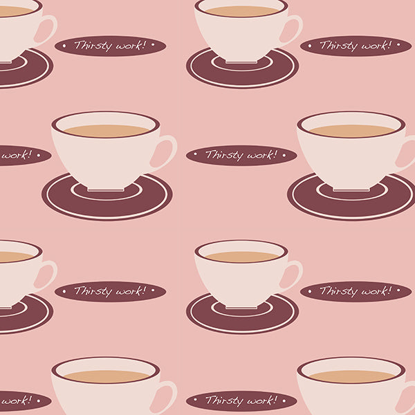 Tea Time Wallpaper (pink) by ATADesigns