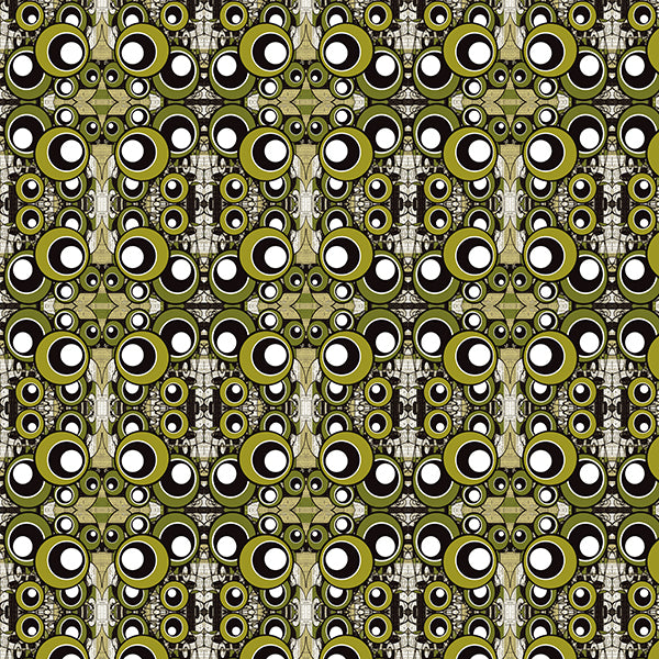 Urban Circle Wallpaper (olive-green) by ATADesigns