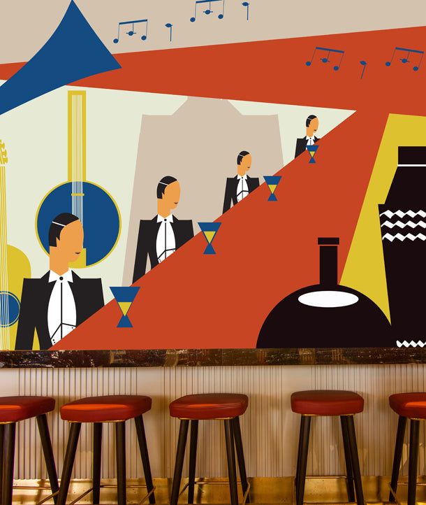 Walters Jazz Bar Art Deco Mural
