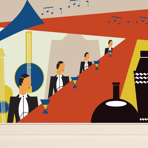 Walters Jazz Bar Art Deco Mural